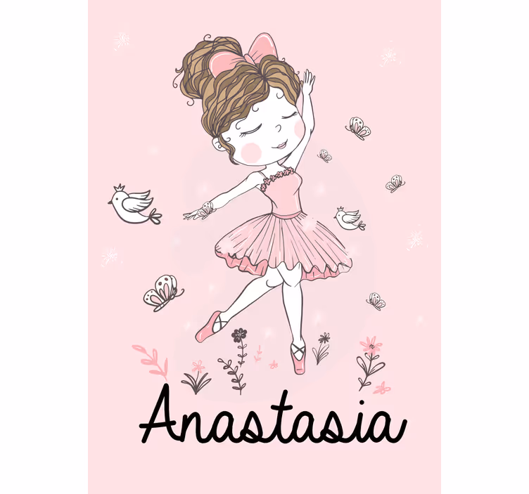 Cortina de janela com impressão personalizada de dançarina nórdic - TenStickers