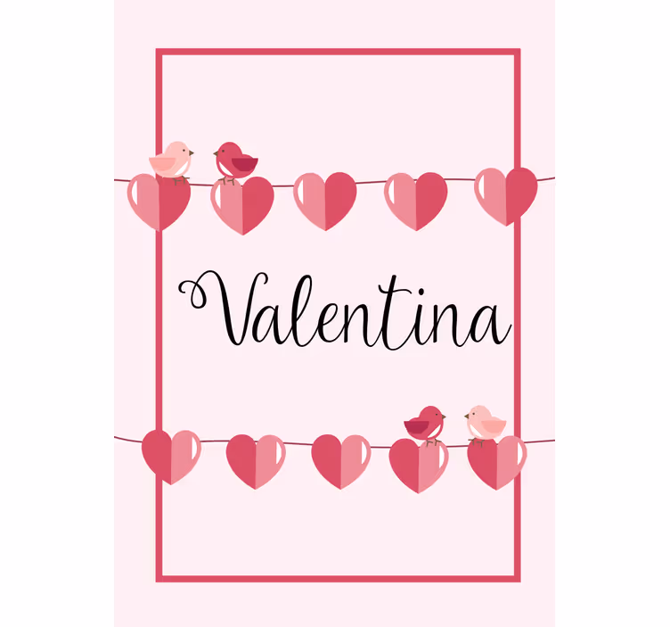 Estore de rolo juvenil corações de amor e nome - TenStickers