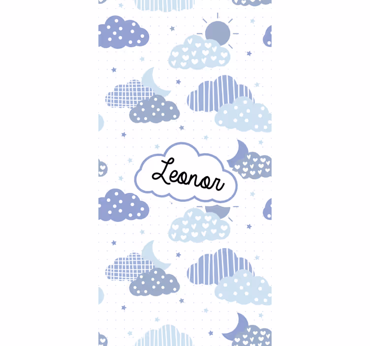 Estore de rolo de nuvens padrão de nuvem personalizado - TenStickers