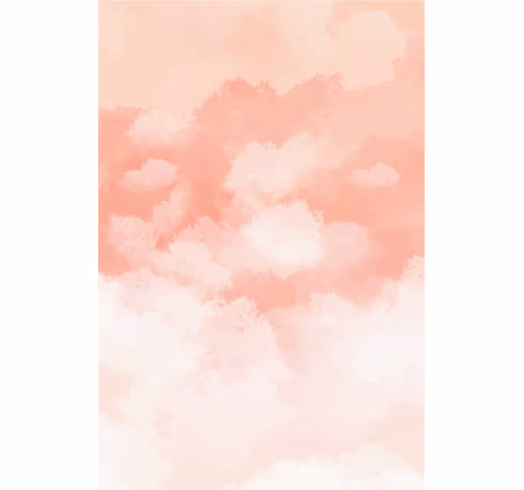 Pintura aquarela rosa nuvem cega - TenStickers