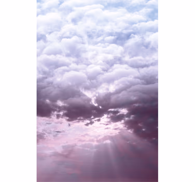 Céu realista com nuvem de luz solar - TenStickers