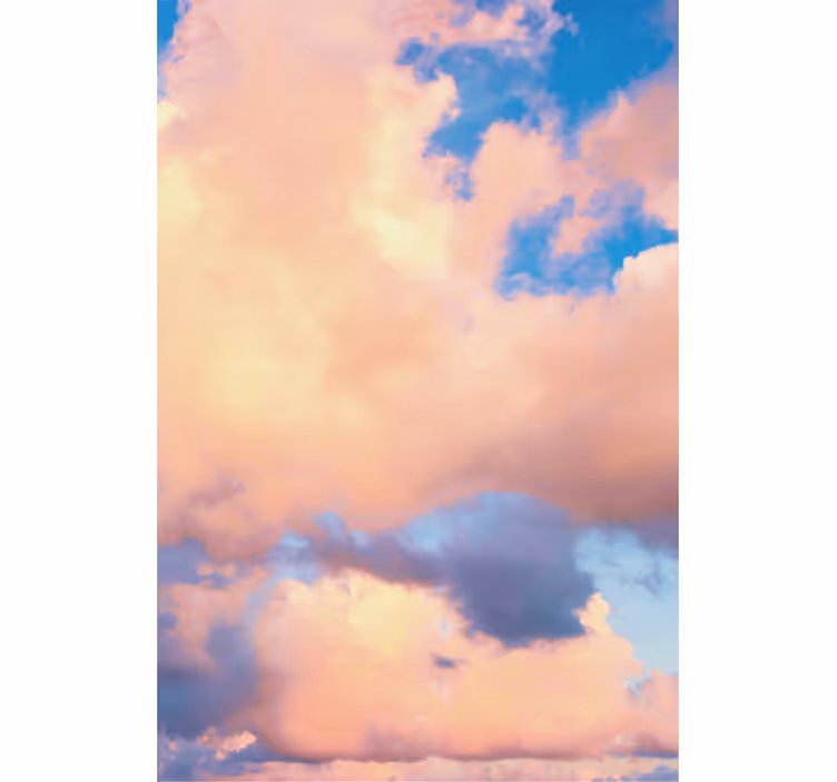 Estor nuvem céu azul claro e rosa - TenStickers
