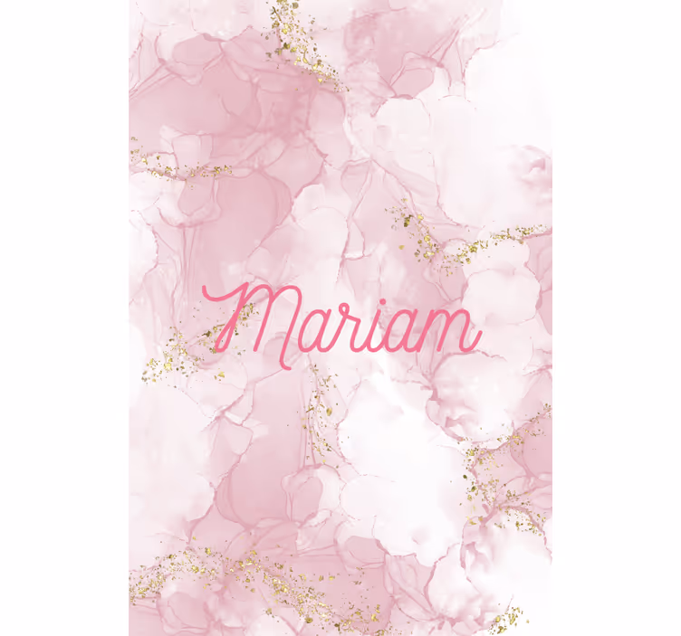 Padrão rosa claro com cortinas personalizadas com nome - TenStickers