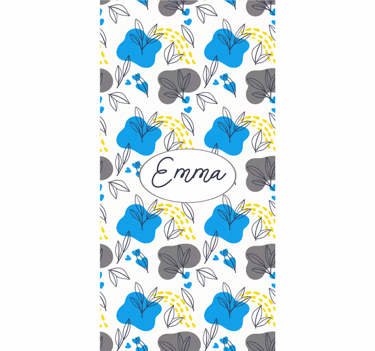 Estore de rolo flores e plantas nome floral personalizado - TenStickers