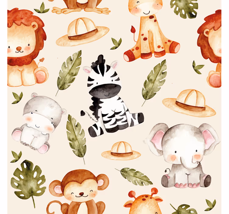 Safari infantil cego bege - TenStickers