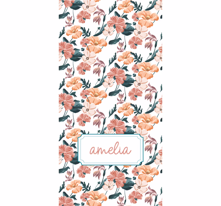 Estore de rolo flores e plantas design elegante de primavera - TenStickers