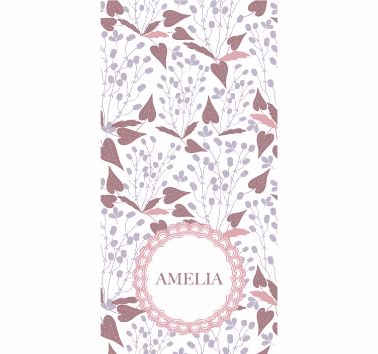 Estore de rolo flores e plantas padrão floral personalizado - TenStickers