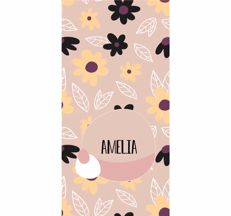 Estore de rolo personalizável design floral personalizado - TenStickers