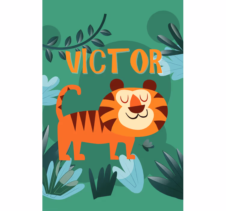 Tigre fofo para menino com cego de berçário - TenStickers