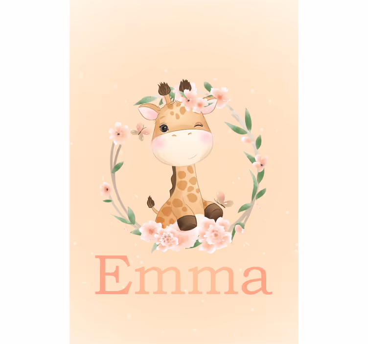 Girafa fofa para menina com cego de berçário - TenStickers