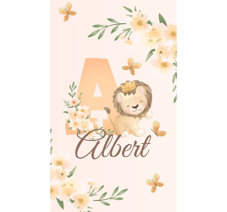 Leoa de animais fofos com cego de berçário - TenStickers