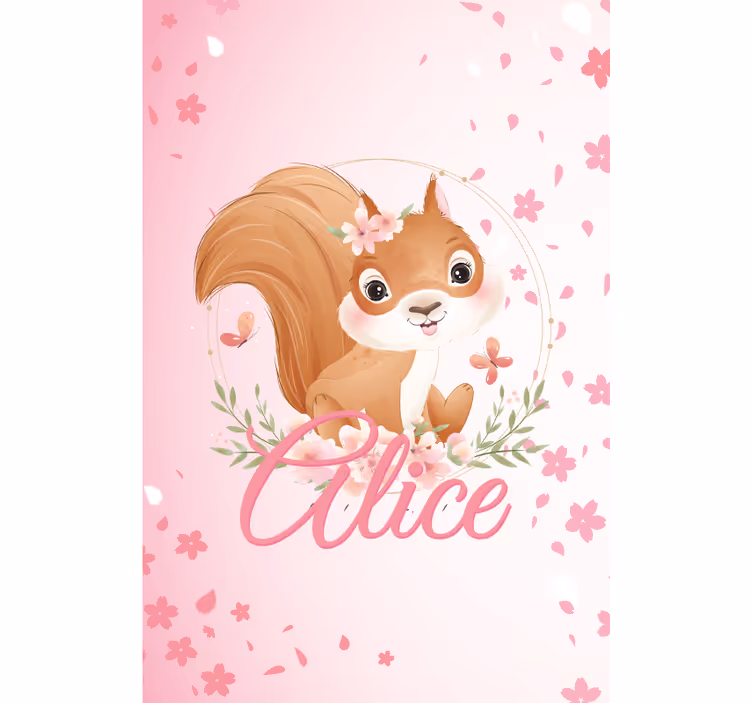 Esquilo fofo para menina com cego de berçário - TenStickers
