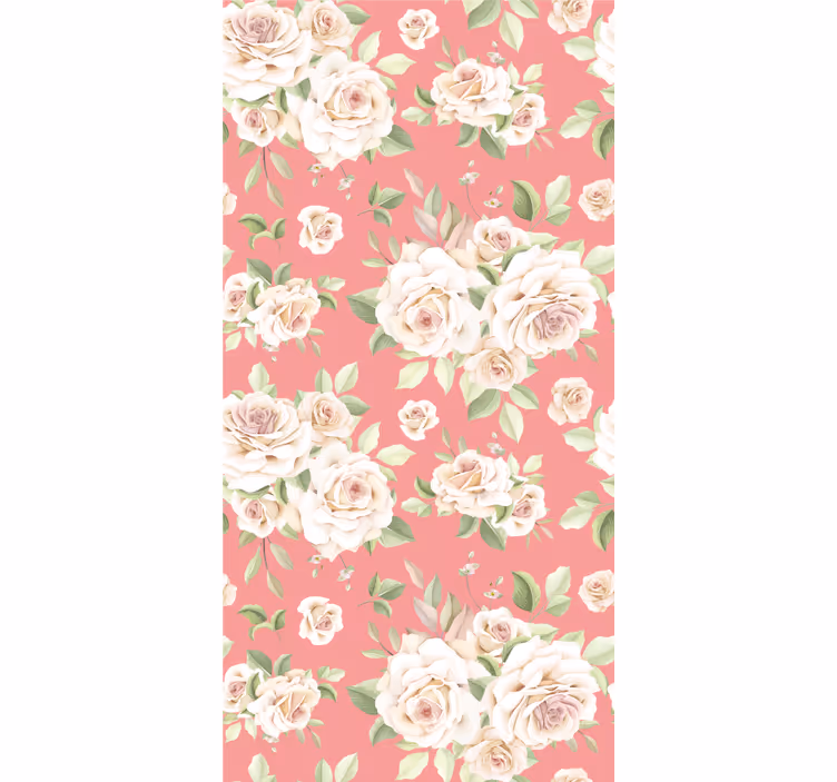 Estore de rolo sala de jantar padrão floral de rosas - TenStickers