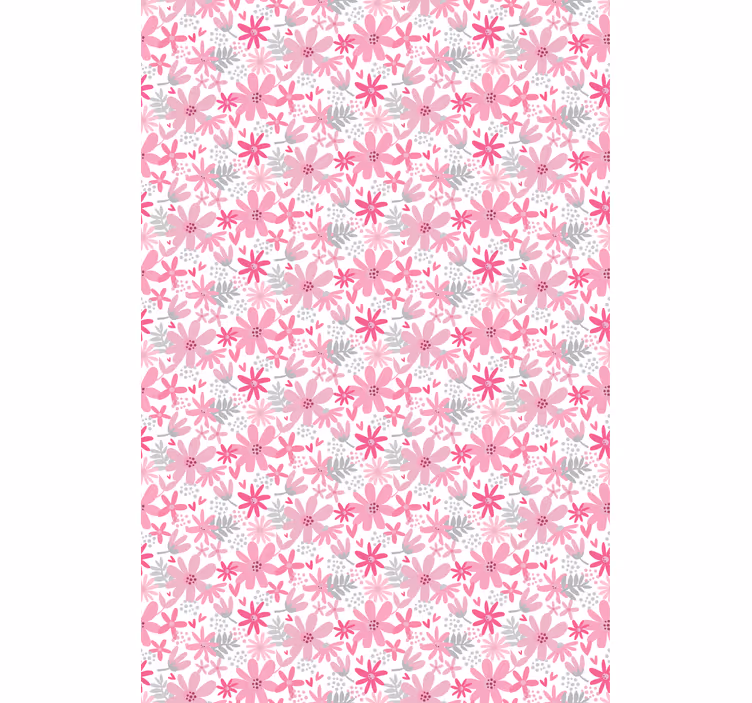 Estore de rolo para cozinha padrão de flores rosa - TenStickers