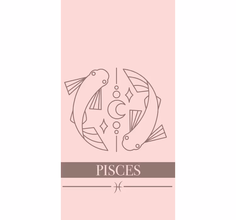 Estore de rolo personalizável design do zodíaco de peixes - TenStickers
