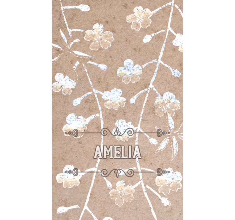 Estore de rolo para quarto de casal com design floral bege - TenStickers