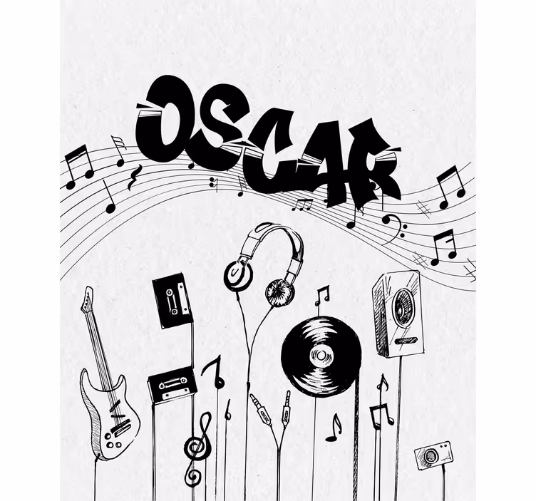 Sombra de janela impressa personalizada de música - TenStickers