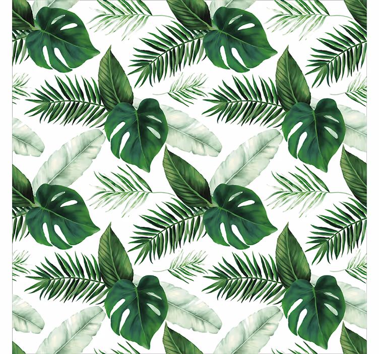 Estore de rolo para sala desenho de folhas tropicais - TenStickers