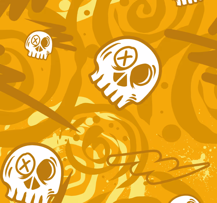 Estore de rolo juvenil graffiti com caveiras - TenStickers