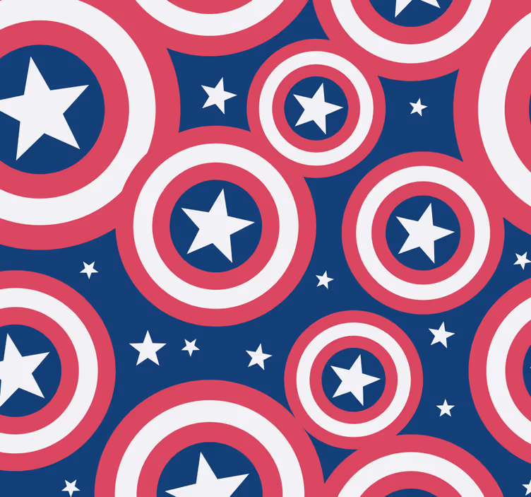 Estore de rolo de super-heróis escudo arredondado da américa - TenStickers