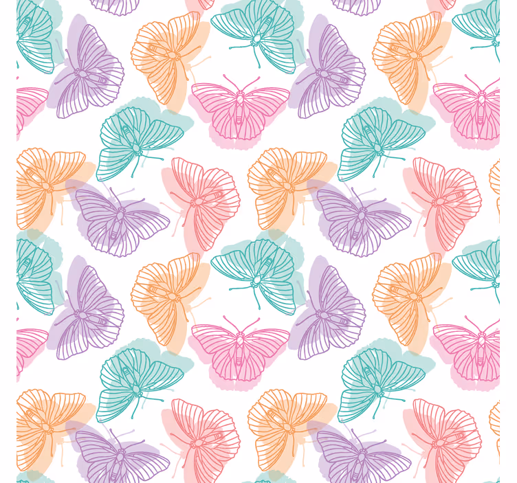 Estore de rolo borboleta silhueta colorida - TenStickers