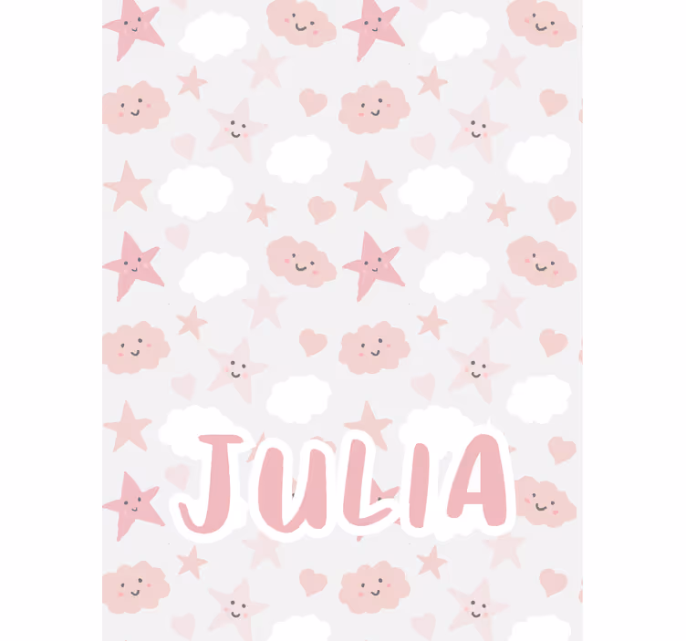Estore de rolo de nuvens estrelas felizes - TenStickers