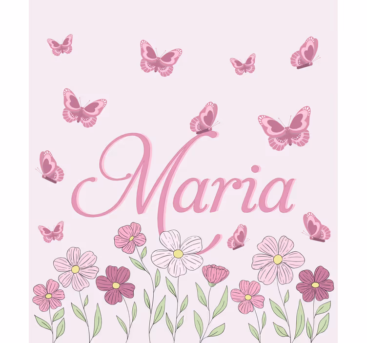 Estore de rolo personalizável flores e borboletas - TenStickers
