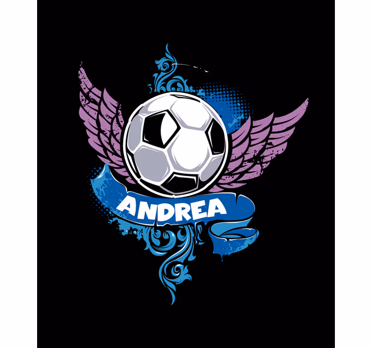 Estore de rolo futebol bola voadora com nome - TenStickers