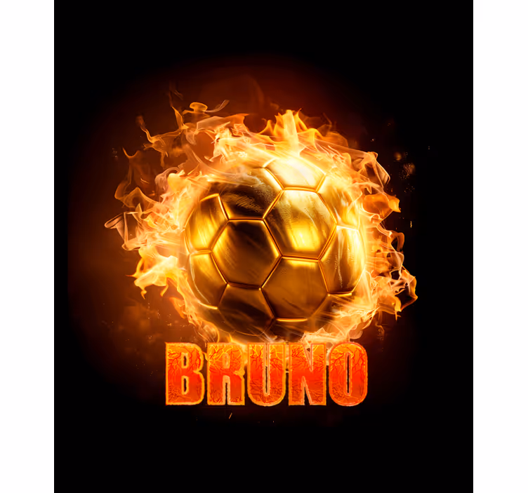 Estore de rolo futebol bola de fogo dourada - TenStickers