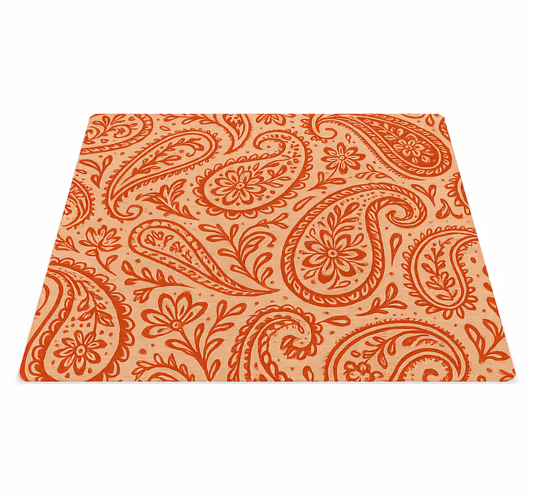 Individuais de mesa originais padrão paisley vermelho quente - TenStickers