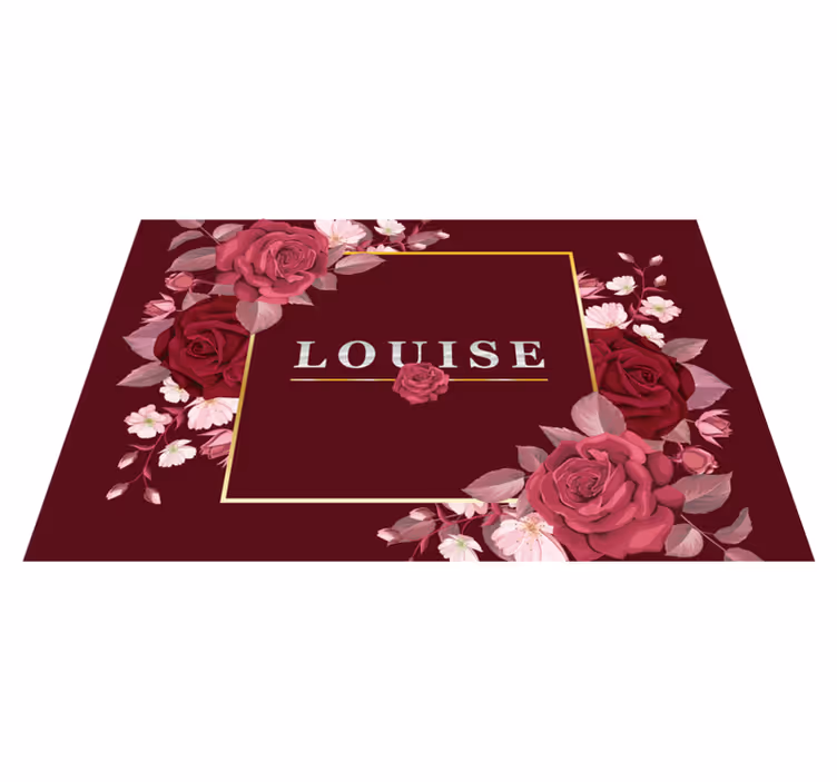 Individuais de mesa com nome Rosas - TenStickers