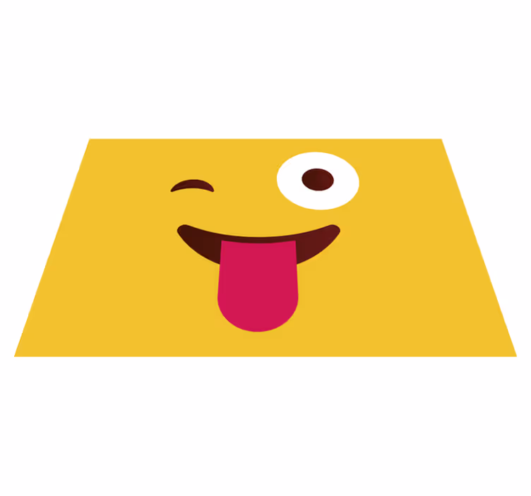 Individuais de mesa infantis Emoji piscando o olho - TenStickers
