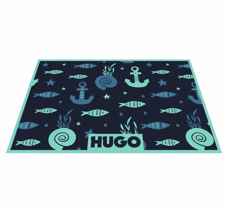 Individuais de mesa Peixe e âncora no mar - TenStickers