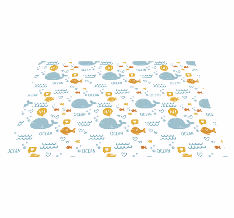 Individuais de mesa infantis criaturas do oceano - TenStickers