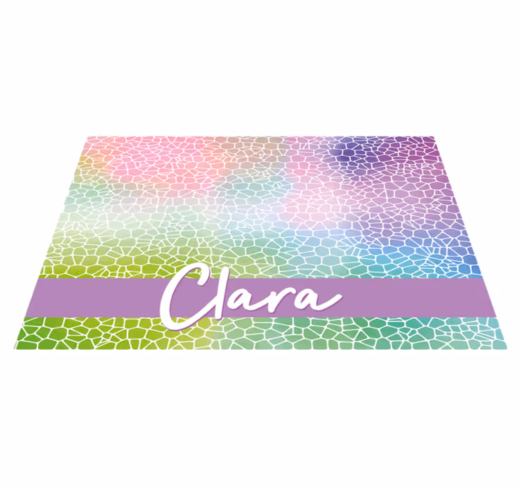 Individual de mesa moderno Nome personalizável - TenStickers
