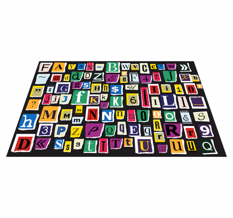 Individuais de mesa modernos Letras coloridas - TenStickers