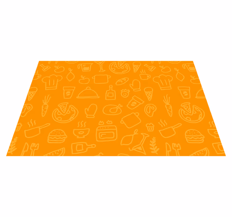 Individual de mesa original alaranjado talheres - TenStickers