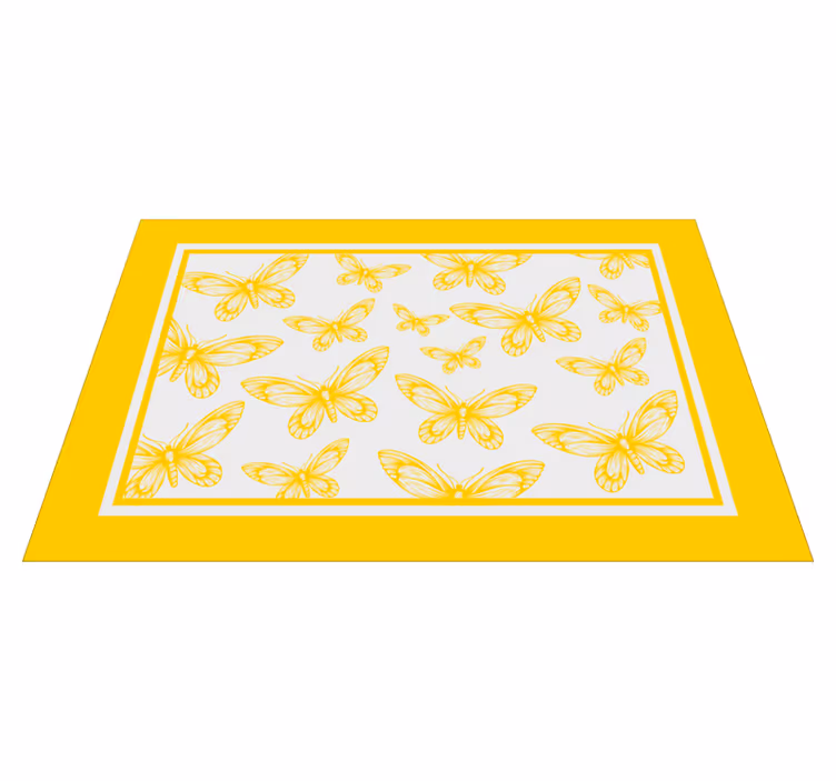 Individuais de mesa bonitos Borboletas amarelas - TenStickers