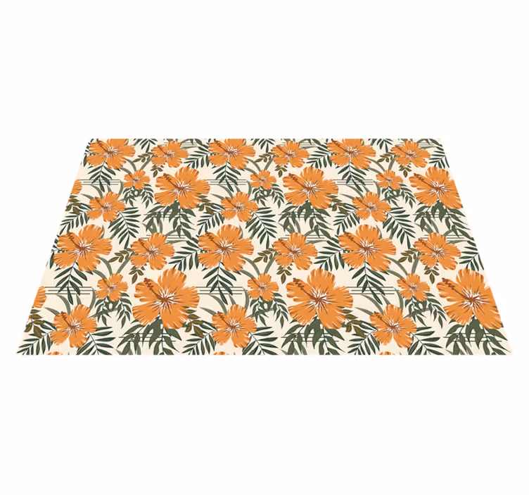 Individuais de mesa originais com estampa floral tropical - TenStickers