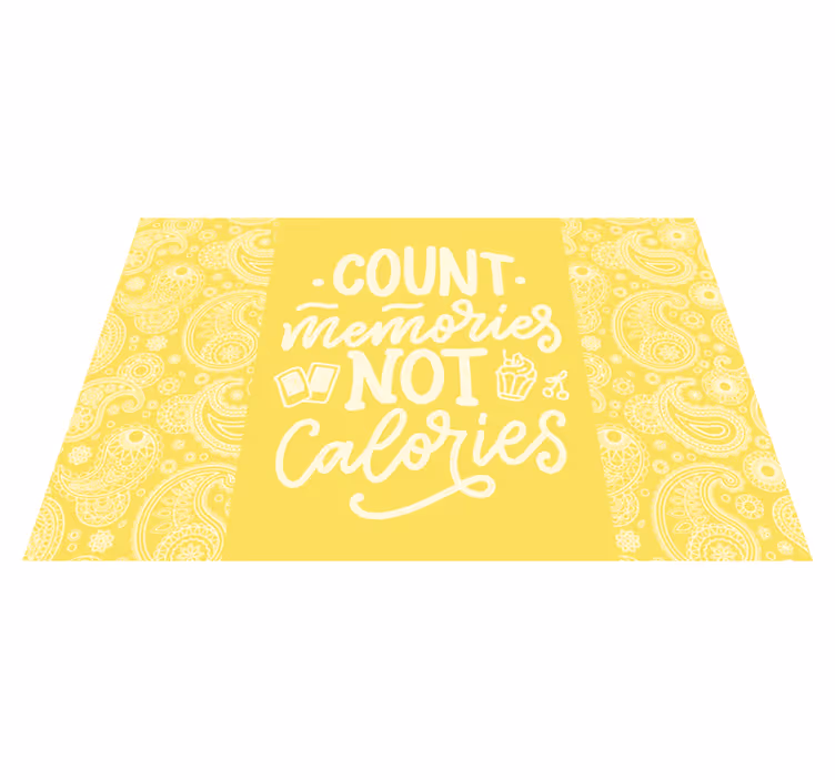 Individuais de mesa com texto contar memórias conceito - TenStickers