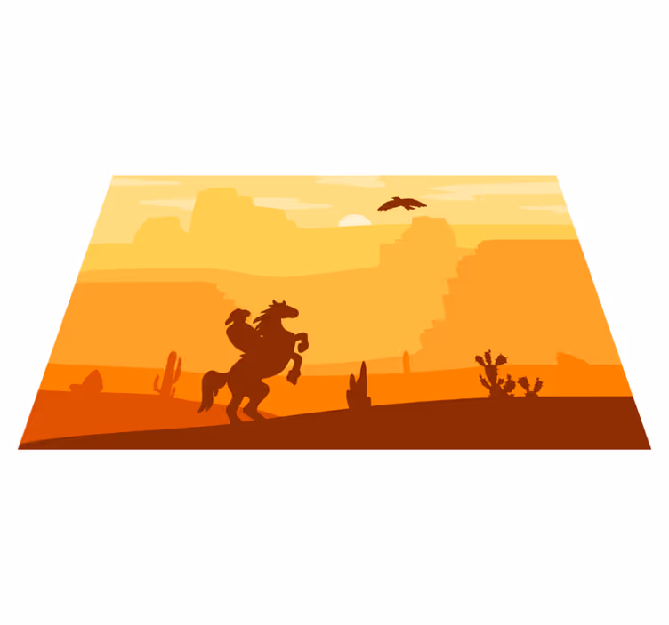 Individuais de mesa infantis Paisagem de cowboy - TenStickers
