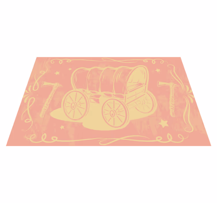 Individuais de mesa originais ilustração de carroça vintage - TenStickers