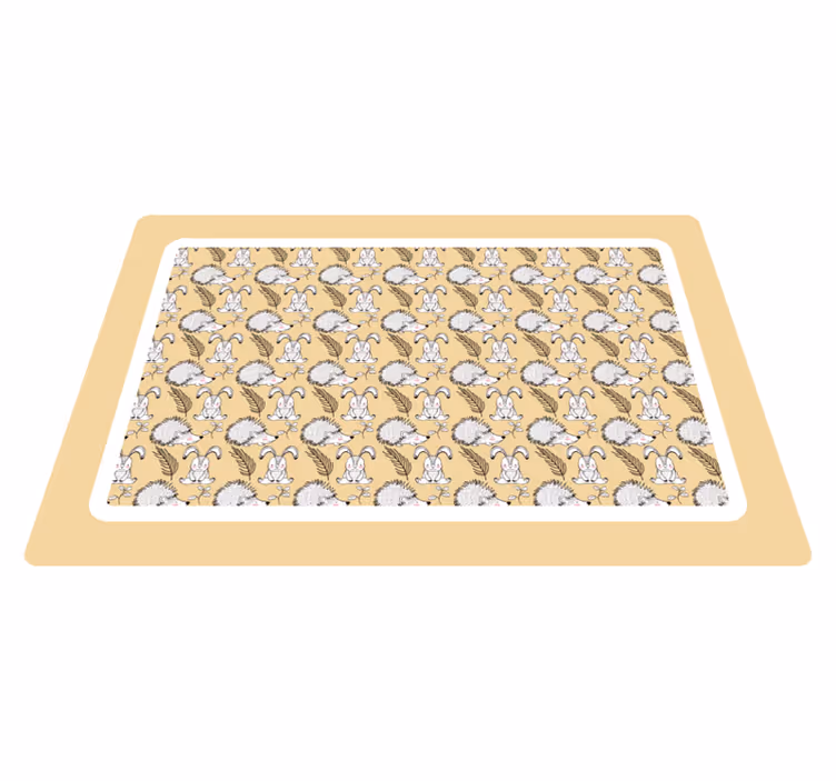 Individuais de mesa Porco-espinho e coelhos - TenStickers