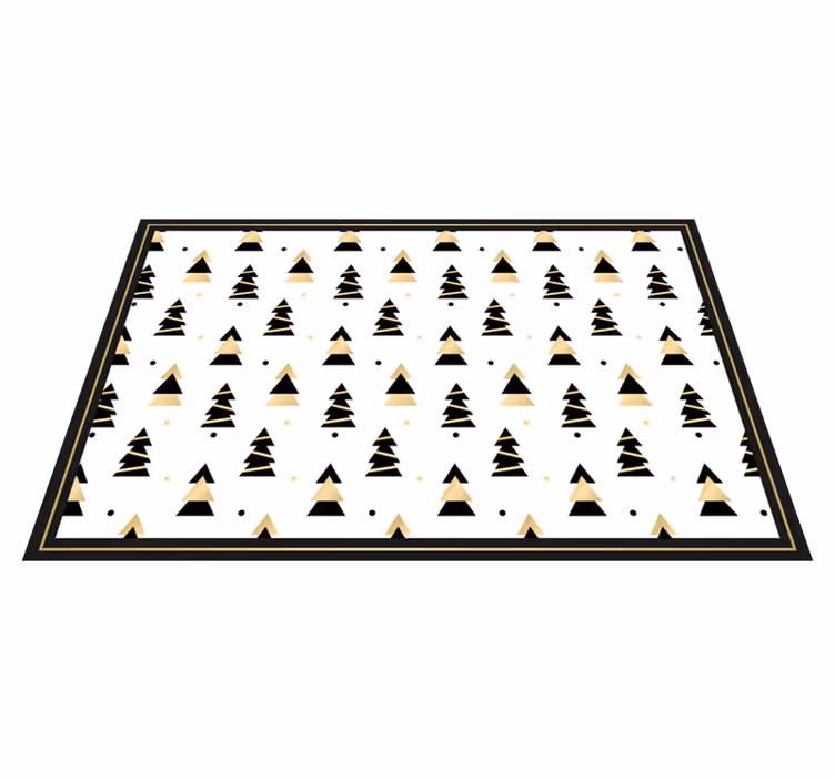 Individuais de mesa de Natal Padrão de árvore elegante de natal - TenStickers
