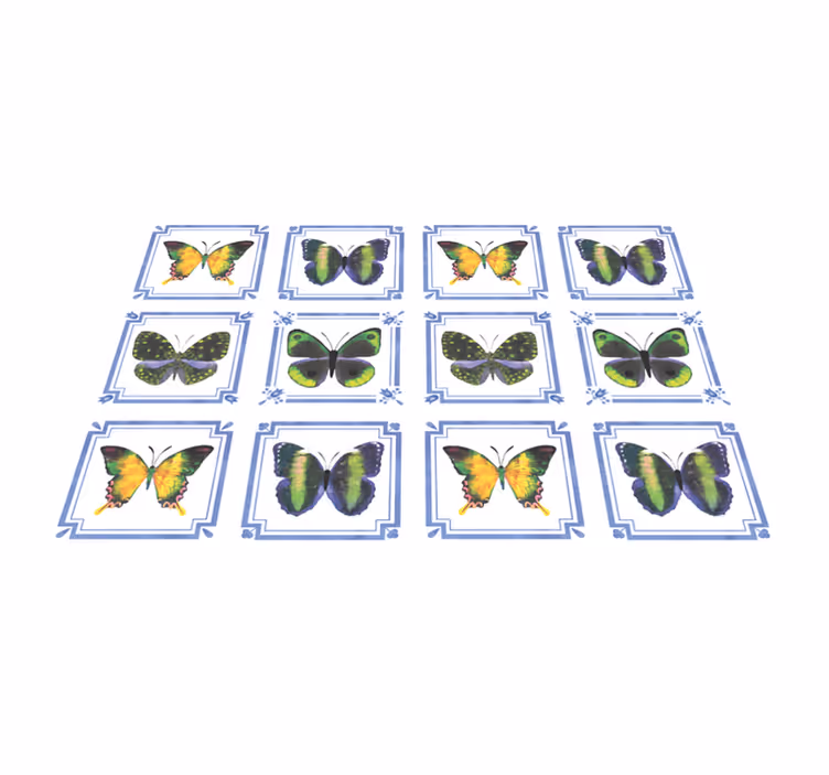 Individuais de mesa originais com decoração de borboletas - TenStickers