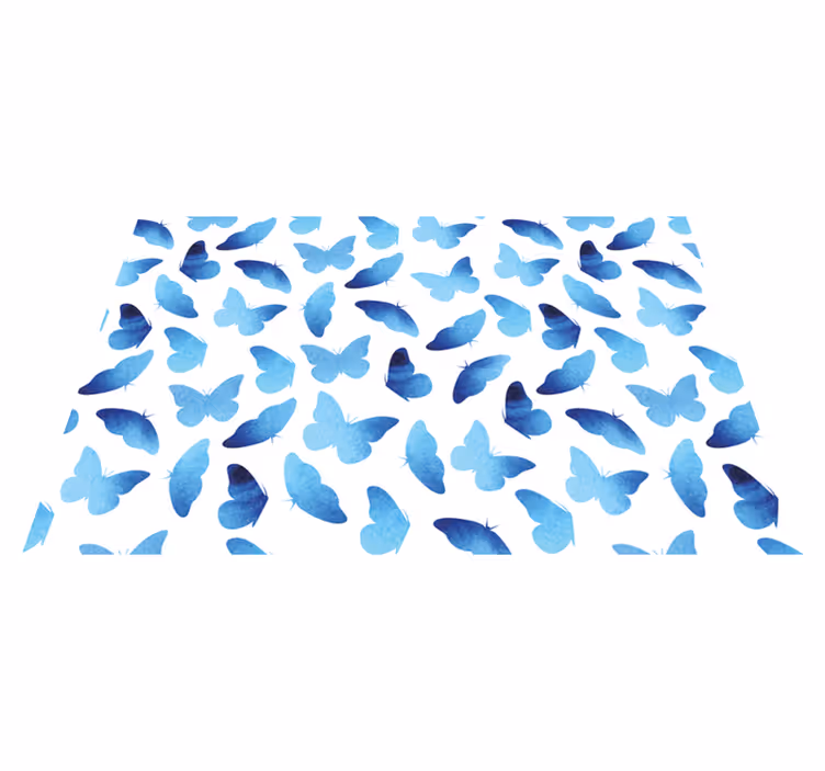 Individuais de mesa de borboletas Pintado de azul - TenStickers