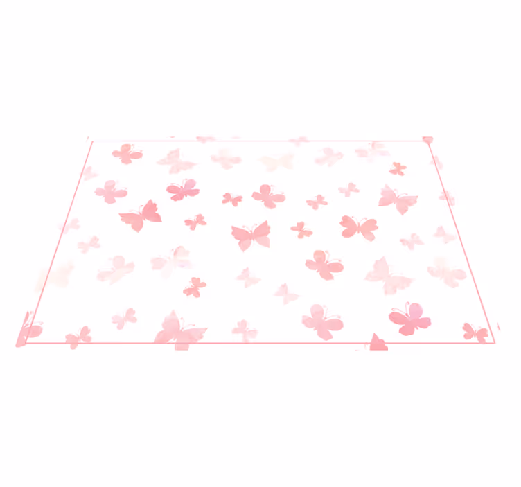 Individuais de mesa de borboletas Borboleta rosa - TenStickers