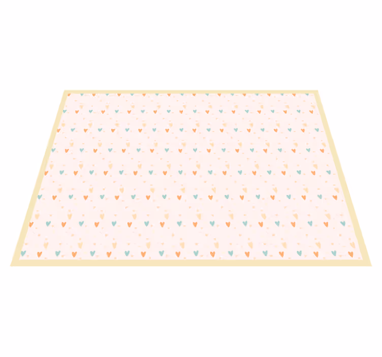 Individuais de mesa infantis com fundo de corações - TenStickers