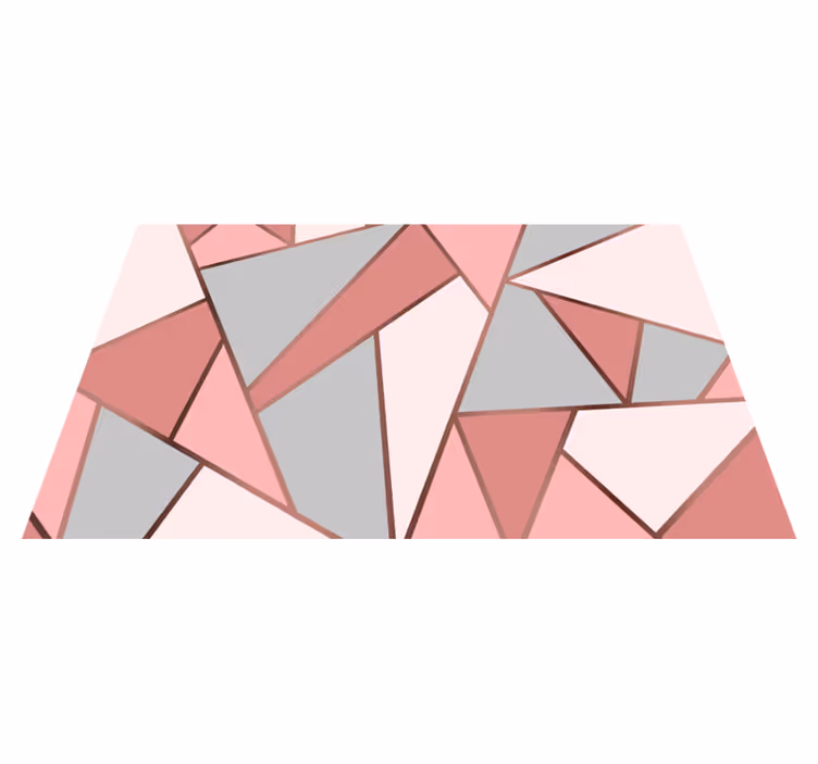 Individual de mesa padrão rosa e linha dourada - TenStickers