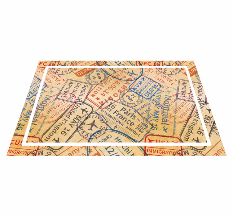 Individuais de mesa para casa Selos de viagem - TenStickers